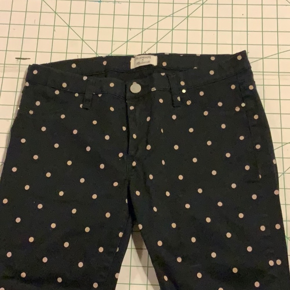 Blank nyc x madewell polka dot jeans